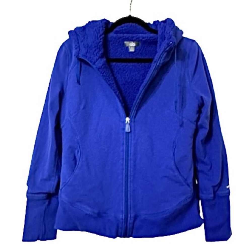 Alo Yoga Sherpa Lined Zip Up Hoodie Jacket Size Large